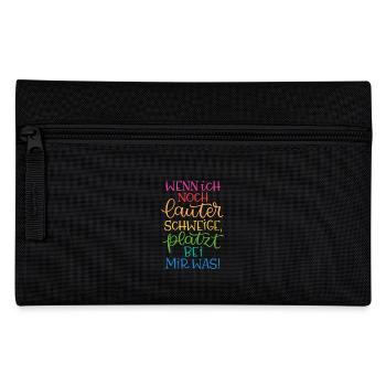 Lauter Schweigen Regenbogen - Federtasche - Schwarz - Vorne
