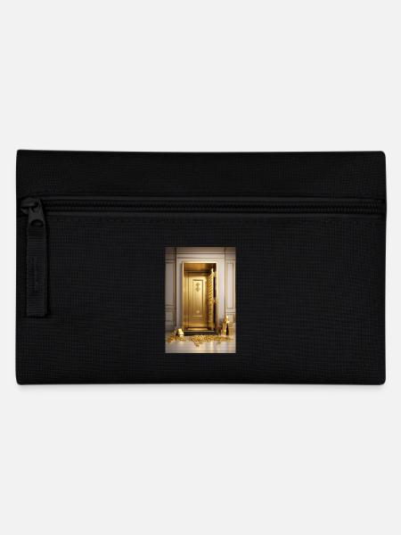 Gold Tresor - Federtasche - Schwarz