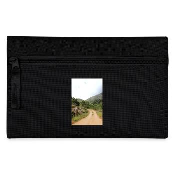 Mountain Mountains Mountain Landscape Poster - Pencil Case - black - Front