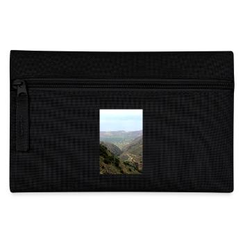 Mountain Mountains Mountain Landscape Poster - Pencil Case - black - Front