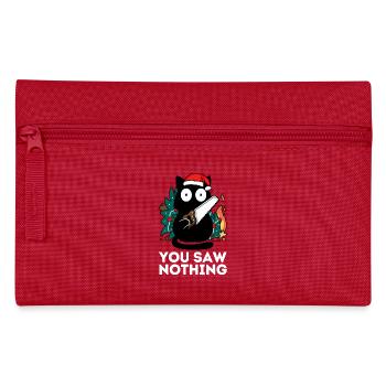 Christmas - You Didn't See Anything - Cat Fir Tree - Pencil Case - red - Front