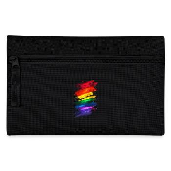 Abstraktes Rainbow Pride Design - Lebendige Kunst - Federtasche - Schwarz - Vorne