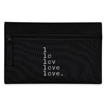 L LO LOV LOVE LOVE. Blanc affirmé - Trousse - noir - Devant