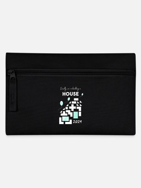 building a house home - Pencil Case - black