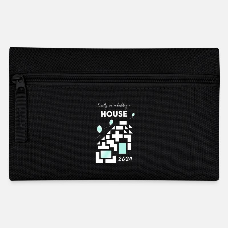 building a house home - Pencil Case - black