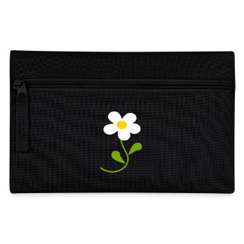 Gänseblümchen Blume weiß weiße Blume Blumen weiß - Federtasche - Schwarz - Vorne