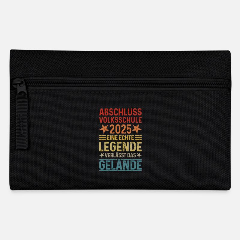 Abschluss Volksschule 2025 Legende Gelände - Federtasche - Schwarz