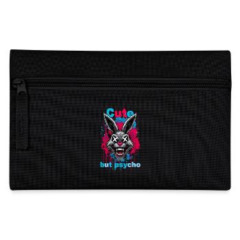 Lapin mignon mais psychique - Trousse - noir - Devant