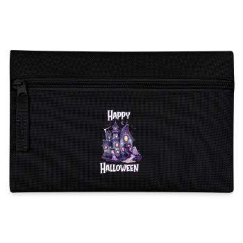 Halloween – Happy Halloween Spooky Haunted House - Pencil Case - black - Front