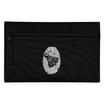 Badminton DNA Shuttlecock Fingerprint - Pencil Case - black - Front