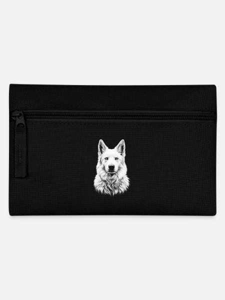 Berger Blanc Suisse Portrait Weißer Schäferhund - Federtasche - Schwarz