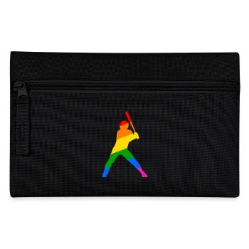 Conception de sport de baseball arc-en-ciel - Trousse - noir - Devant
