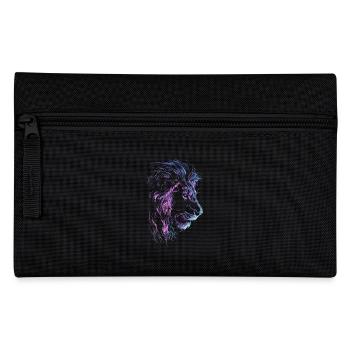 Lion Colorful Lion Head Neon Colorful Predator Art - Pencil Case - black - Front