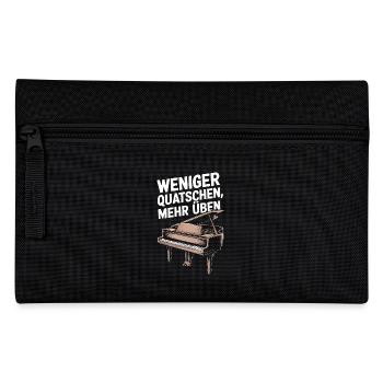 Piano Spieler Konzertflügel Klavier und Pianist - Federtasche - Schwarz - Vorne