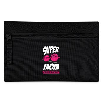 Super Mom Strong As a Mother - Pencil Case - black - Front