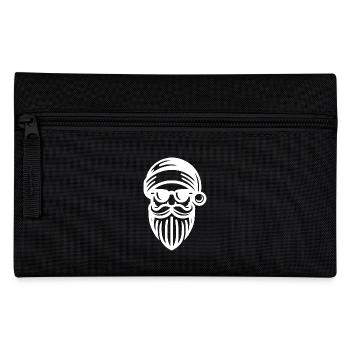 Cool Santa Claus with hat and sunglasses - Pencil Case - black - Front