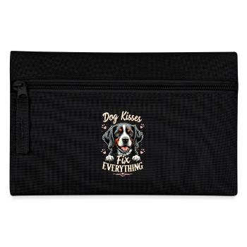Dog Kiss Dog Dog Lover - Pencil Case - black - Front