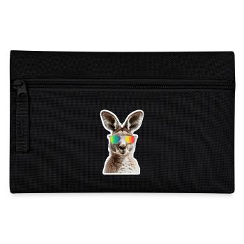 Lustiges Känguru mit Sonnenbrille für einen - Federtasche - Schwarz - Vorne