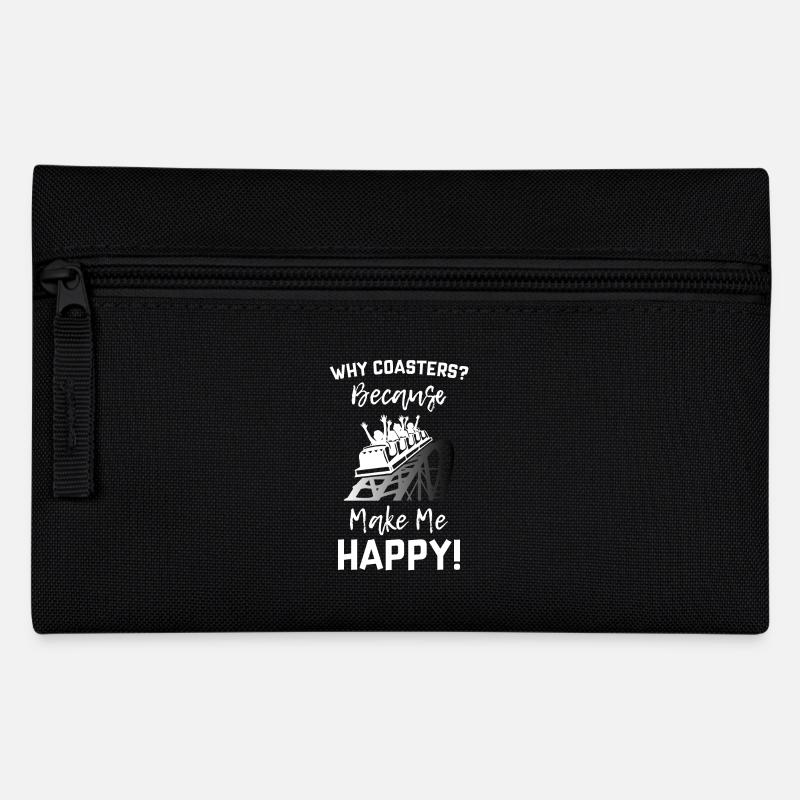 Roller Coaster Make Me Happy - Pencil Case - black