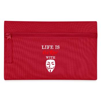 Life Is Better With Anonymous - Pencil Case - red - Front