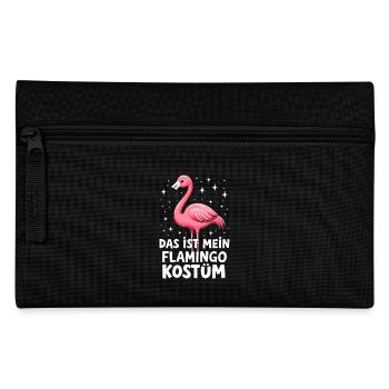 Das ist mein Flamingo Kostüm - Karneval Fasching - Federtasche - Schwarz - Vorne