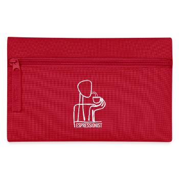 Espressionist - Espresso - Kaffee trinken - Federtasche - Rot - Vorne