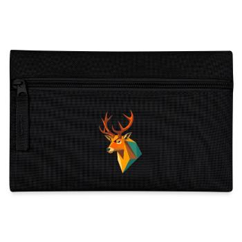 Geometric Deer – Retro Art T-Shirt - Federtasche - Schwarz - Vorne