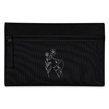 maman t’aime maman Fleurs Femmes Saint Valentin - Trousse - noir - Devant