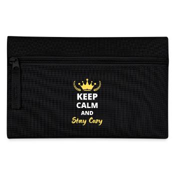 Keep Calm and Stay Cozy - Pencil Case - black - Front