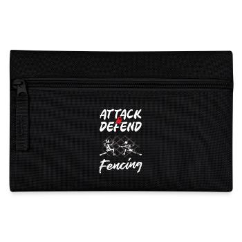 Attack And Defend Fencing - Pencil Case - black - Front