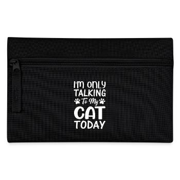 Funny cat lover saying motif - Pencil Case - black - Front