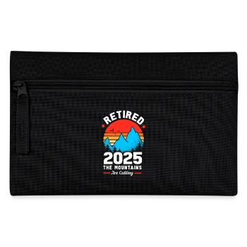 Ruhestand 2025 Rentner Rente Rentnerin - Federtasche - Schwarz - Vorne