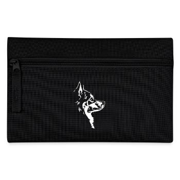Alaskan Malamute Silhouette Dogs Dog Wilsigns - Pencil Case - black - Front