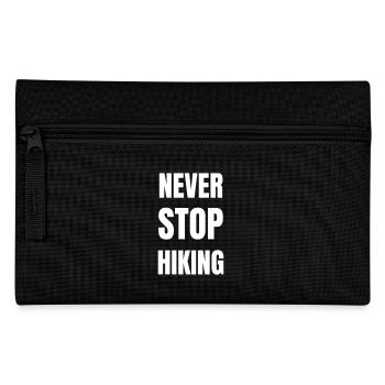 Never stop hiking - Federtasche - Schwarz - Vorne