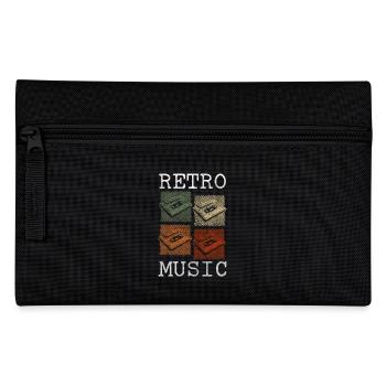 Retro Kassette Radio 80er Party - Federtasche - Schwarz - Vorne