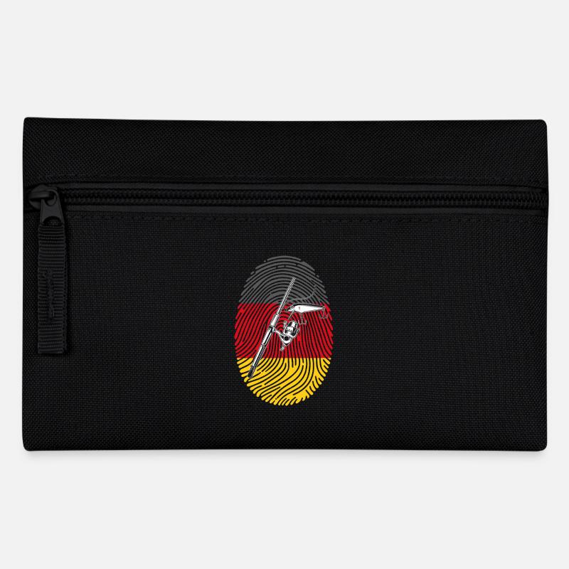 Angler Angeln - Federtasche - Schwarz