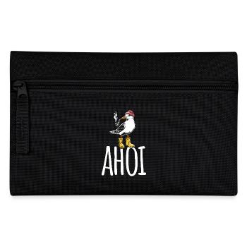 Mouette - Ahoy - Mer du Nord - Cadeau - Trousse - noir - Devant