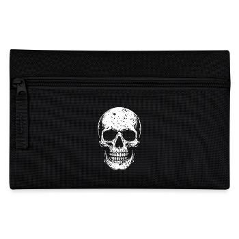 Totenkopf - Federtasche - Schwarz - Vorne