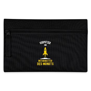 Verputzer Mitarbeiter des Monats Stuckateur Firma - Federtasche - Schwarz - Vorne