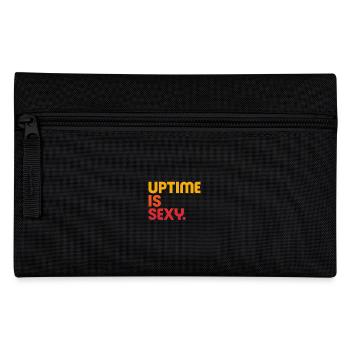 Uptime is sexy – nerdiges IT-Shirt für Systemadministratoren - Federtasche - Schwarz - Vorne