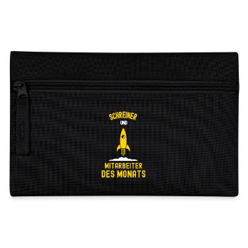 Schreiner Mitarbeiter des Monats Schreinerei Azubi - Federtasche - Schwarz - Vorne