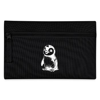 Cute little waddling baby kids penguin - Pencil Case - black - Front
