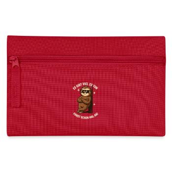 Sloth funny saying lazy sloth - Pencil Case - red - Front