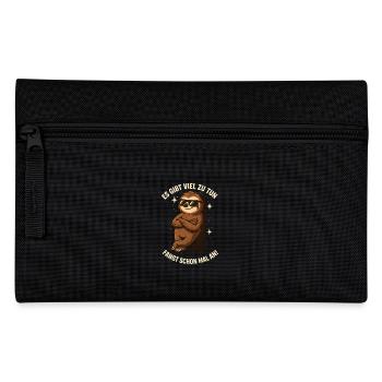 Sloth funny saying lazy sloth - Pencil Case - black - Front