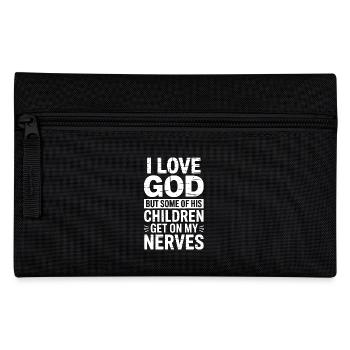 Ich liebe Gott, aber manche seiner Kinder nerven! - Federtasche - Schwarz - Vorne