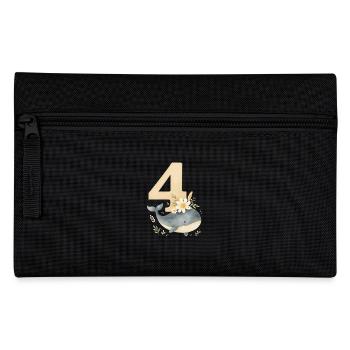 whale birthday number4 printready - Federtasche - Schwarz - Vorne