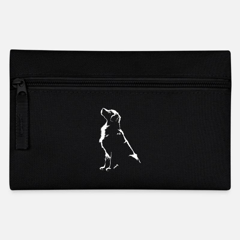 Golden Retriever Silhouette Chien Chien Wilsigns - Trousse - noir