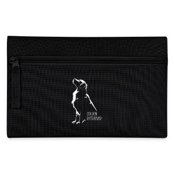 Golden Retriever Silhouette Dog Dog Wilsigns - Pencil Case - black - Front