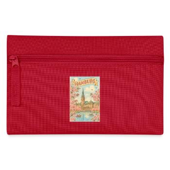 Spring in Hamburg with cherry blossoms - Pencil Case - red - Front