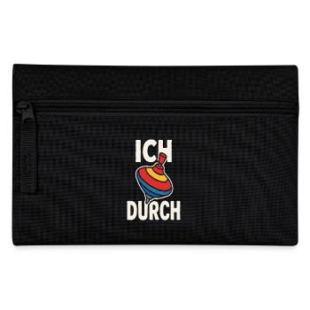 Lustiger Spruch Humor Ich Dreh Durch Geschenkidee - Federtasche - Schwarz - Vorne